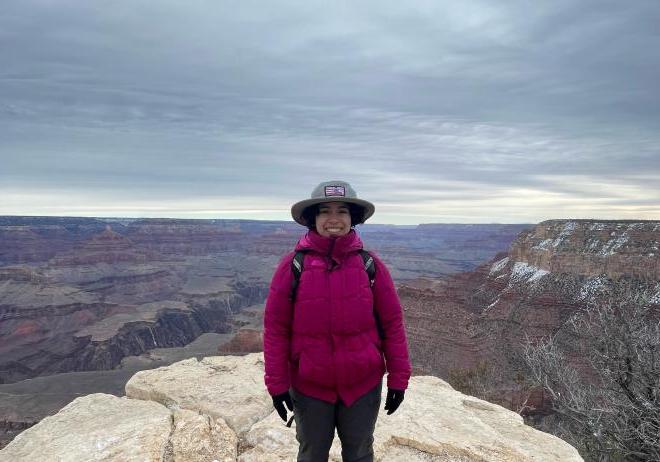 Adalia Rodriguez at the Grand Canyon
